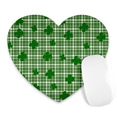 St  Patrick s Day Pattern Heart Mousepads by Valentinaart