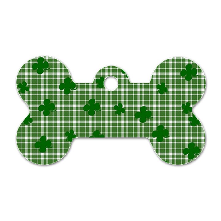 St. Patrick s day pattern Dog Tag Bone (One Side)