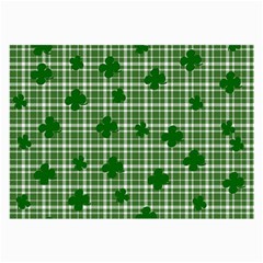 St  Patrick s Day Pattern Large Glasses Cloth (2-side) by Valentinaart