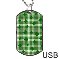 St  Patrick s Day Pattern Dog Tag Usb Flash (one Side) by Valentinaart