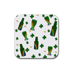 St  Patricks Day  Rubber Coaster (square)  by Valentinaart