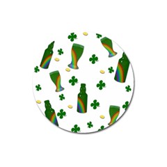 St  Patricks Day  Magnet 3  (round) by Valentinaart