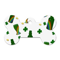 St  Patricks Day  Dog Tag Bone (two Sides) by Valentinaart