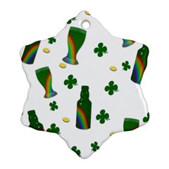 St  Patricks Day  Snowflake Ornament (two Sides) by Valentinaart