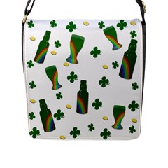 St  Patricks Day  Flap Messenger Bag (l)  by Valentinaart