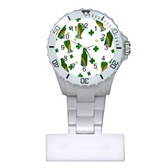 St  Patricks Day  Plastic Nurses Watch by Valentinaart