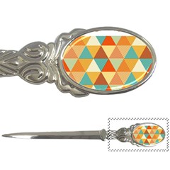 Golden Dots And Triangles Pattern Letter Openers by TastefulDesigns