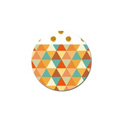 Golden Dots And Triangles Pattern Golf Ball Marker (4 Pack)