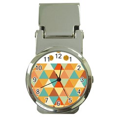 Golden Dots And Triangles Pattern Money Clip Watches