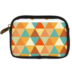 Golden Dots And Triangles Pattern Digital Camera Cases by TastefulDesigns