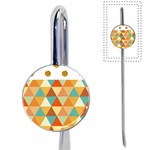 Golden dots and triangles pattern Book Mark Front