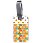 Golden dots and triangles pattern Luggage Tags (Two Sides) Front