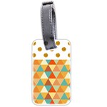 Golden dots and triangles pattern Luggage Tags (Two Sides) Back