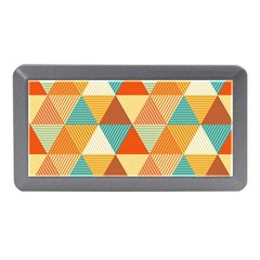 Golden Dots And Triangles Pattern Memory Card Reader (mini) by TastefulDesigns