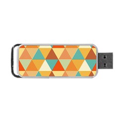 Golden Dots And Triangles Pattern Portable Usb Flash (one Side) by TastefulDesigns