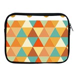 Golden dots and triangles pattern Apple iPad 2/3/4 Zipper Cases Front