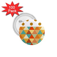 Golden Dots And Triangles Patern 1 75  Buttons (100 Pack)  by TastefulDesigns