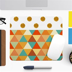 Golden Dots And Triangles Patern Large Mousepads by TastefulDesigns