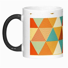 Golden Dots And Triangles Patern Morph Mugs by TastefulDesigns