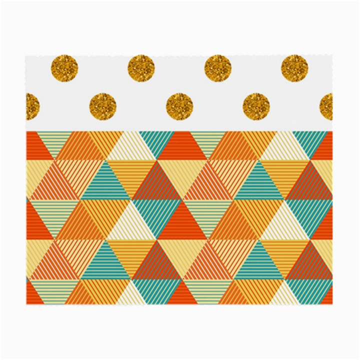 GOLDEN DOTS AND TRIANGLES PATERN Small Glasses Cloth (2-Side)