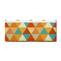 Golden Dots And Triangles Patern Cosmetic Storage Cases by TastefulDesigns