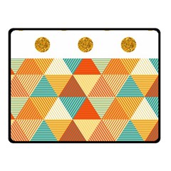 Golden Dots And Triangles Patern Fleece Blanket (small)