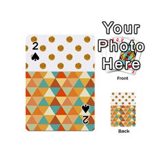 Golden Dots And Triangles Patern Playing Cards 54 (mini) 