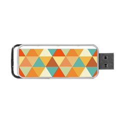 Golden Dots And Triangles Patern Portable Usb Flash (one Side) by TastefulDesigns