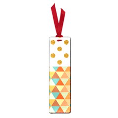 Golden Dots And Triangles Patern Small Book Marks by TastefulDesigns