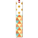 GOLDEN DOTS AND TRIANGLES PATERN Large Book Marks Front