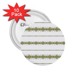 Ethnic Floral Stripes 2 25  Buttons (10 Pack)  by dflcprints