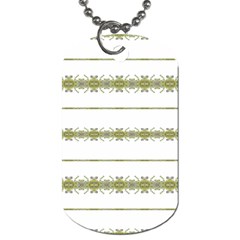 Ethnic Floral Stripes Dog Tag (one Side) by dflcprints