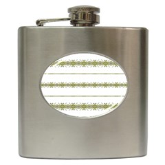 Ethnic Floral Stripes Hip Flask (6 Oz) by dflcprints