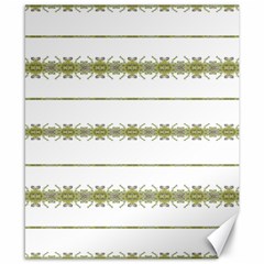 Ethnic Floral Stripes Canvas 8  X 10  by dflcprints