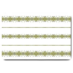 Ethnic Floral Stripes Large Doormat  by dflcprints