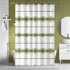 Ethnic Floral Stripes Shower Curtain 48  X 72  (small)  by dflcprints