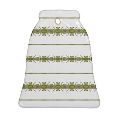 Ethnic Floral Stripes Bell Ornament (two Sides)