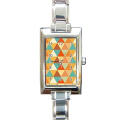 Triangles Pattern  Rectangle Italian Charm Watch by TastefulDesigns