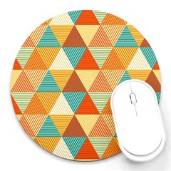 Triangles Pattern  Round Mousepads