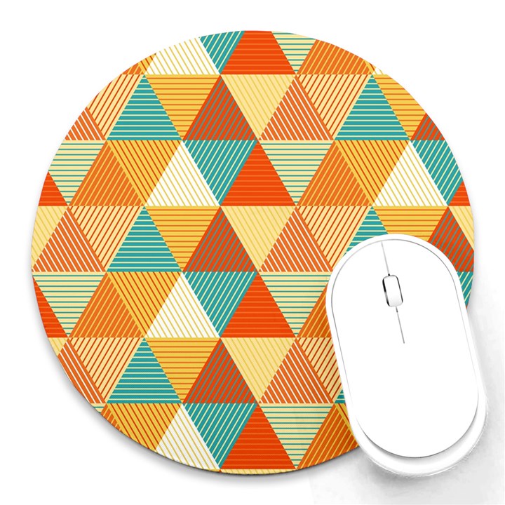 Triangles Pattern  Round Mousepads