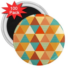 Triangles Pattern  3  Magnets (100 Pack) by TastefulDesigns