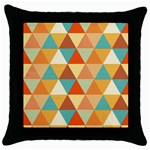 Triangles Pattern  Throw Pillow Case (Black) Front