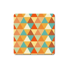 Triangles Pattern  Square Magnet by TastefulDesigns