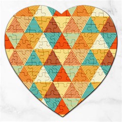 Triangles Pattern  Jigsaw Puzzle (heart)