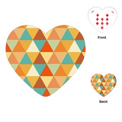 Triangles Pattern  Playing Cards (heart) 