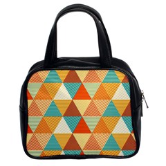 Triangles Pattern  Classic Handbags (2 Sides) by TastefulDesigns