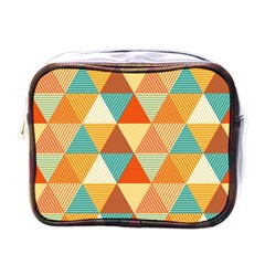 Triangles Pattern  Mini Toiletries Bags by TastefulDesigns