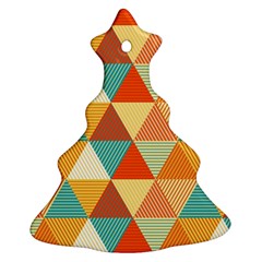 Triangles Pattern  Christmas Tree Ornament (two Sides)