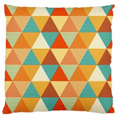 Triangles Pattern  Large Flano Cushion Case (two Sides) by TastefulDesigns