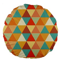 Triangles Pattern  Large 18  Premium Flano Round Cushions